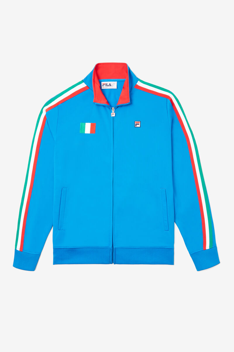 Women's Fila Italy Track Jacket Tracksuits Blue / Red | Pwuwdwgkcf5
