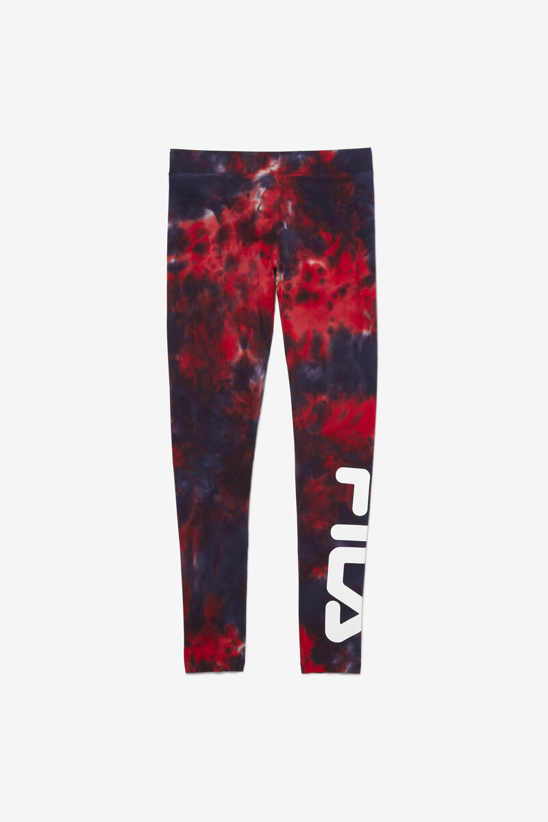 Women's Fila Laila Tie Dye Legging Leggings Navy / Red | Ek3yXcqtj2G
