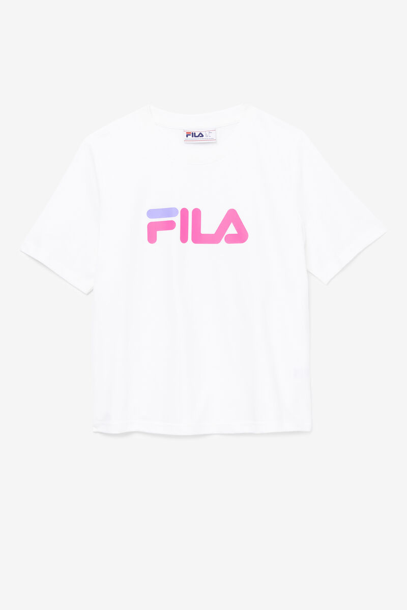 Women's Fila Miss Eagle T Shirts White / Pink / Purple | LoaHrzmcY3C