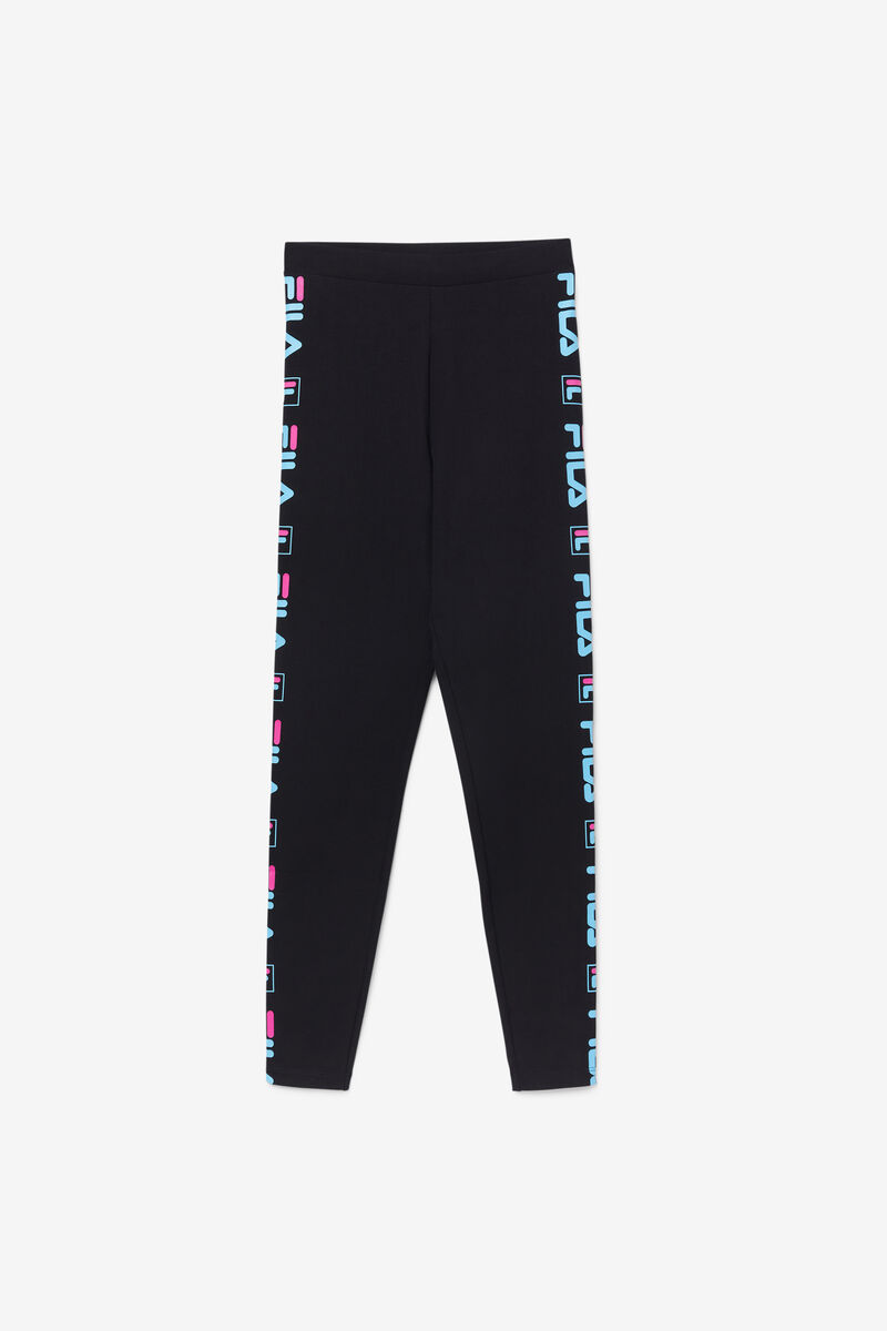 Women's Fila Parma Legging Leggings Black / Blue / Pink | VR9eQW3RPzS