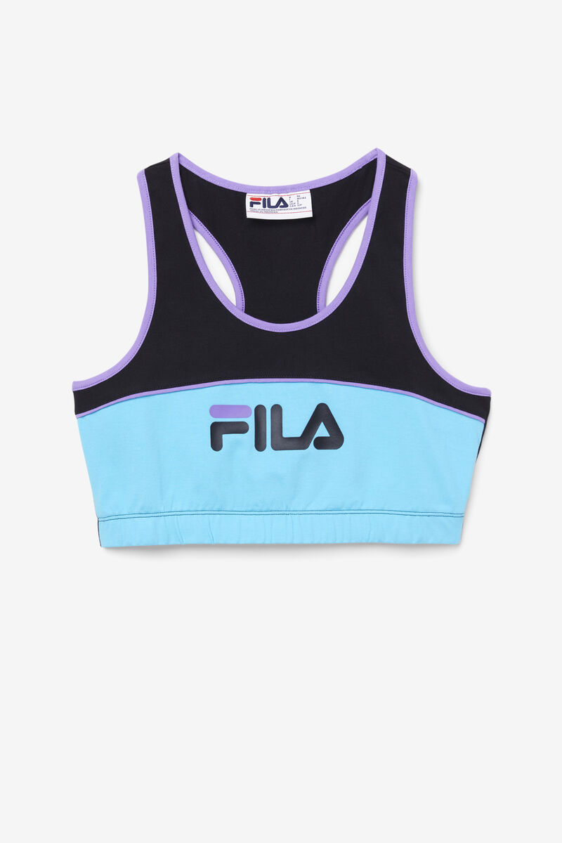 Women's Fila Poesia Bra Top Leggings Black / Blue / Purple | LPdUMq1TBYy