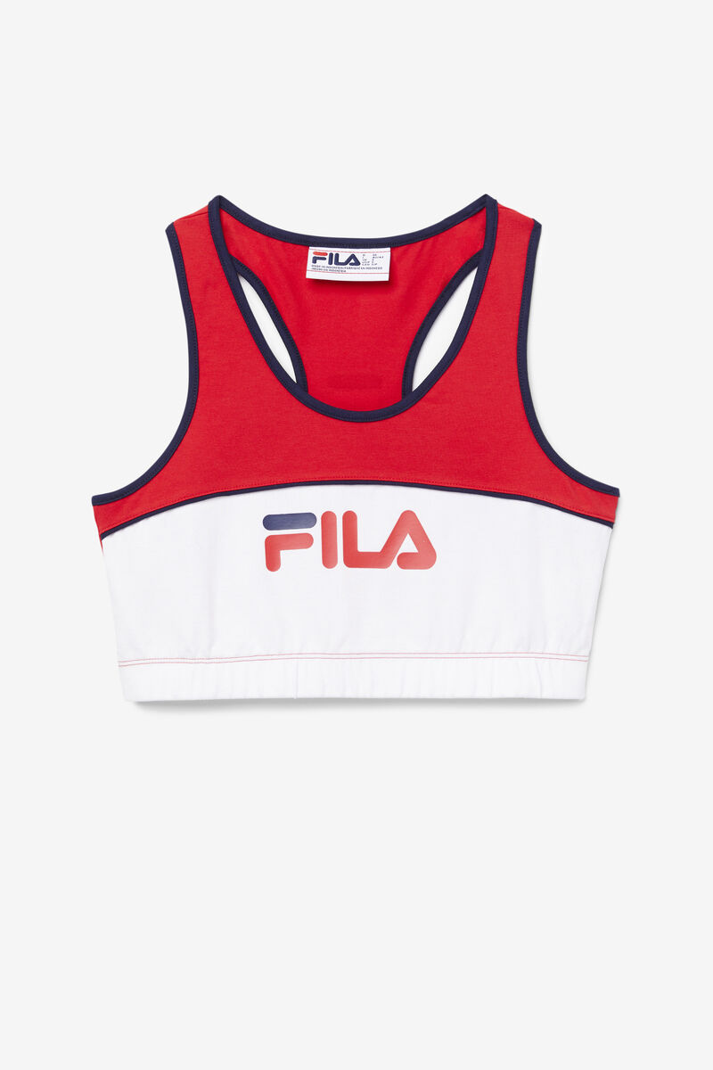 Women's Fila Poesia Bra Top Leggings Red / White / Navy | zi3FT4k8u6A