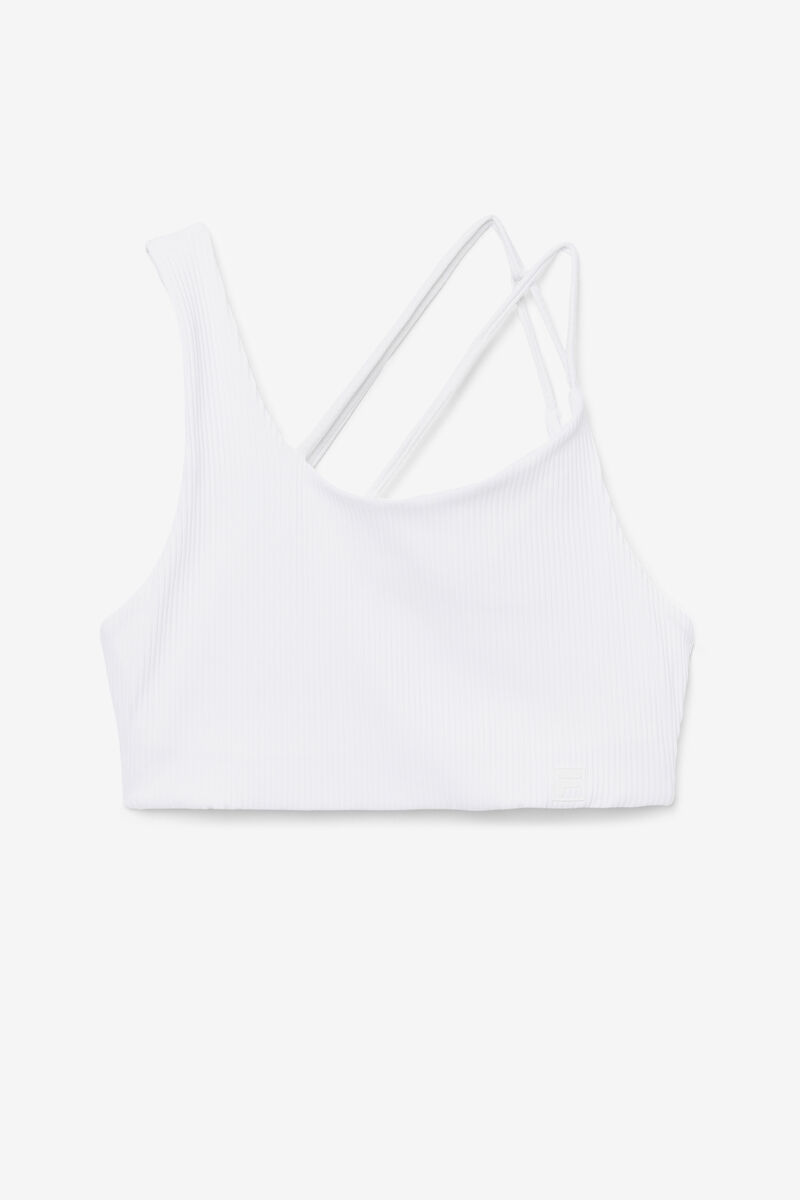 Women's Fila Ribbed Essentials | na Bra Top T Shirts White | mNgtNUKfVvn