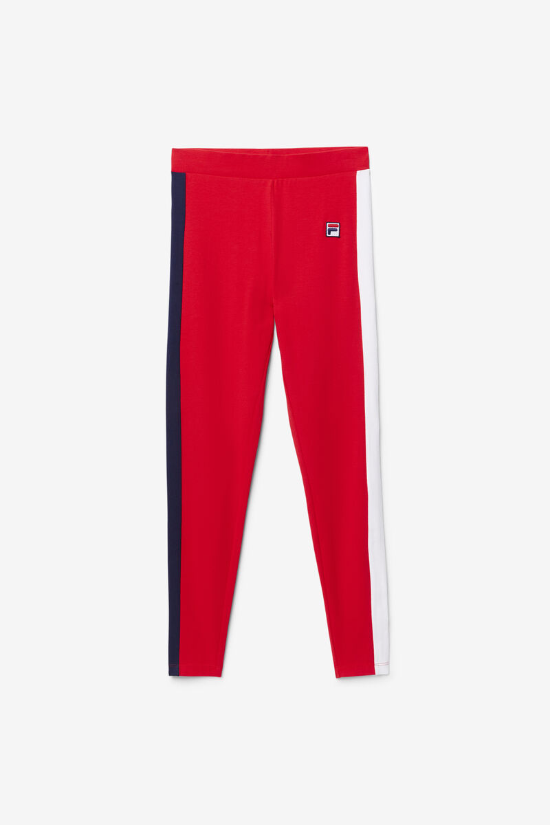 Women's Fila Riviera Legging Leggings Red / Navy / White | 6SdDckbnUat