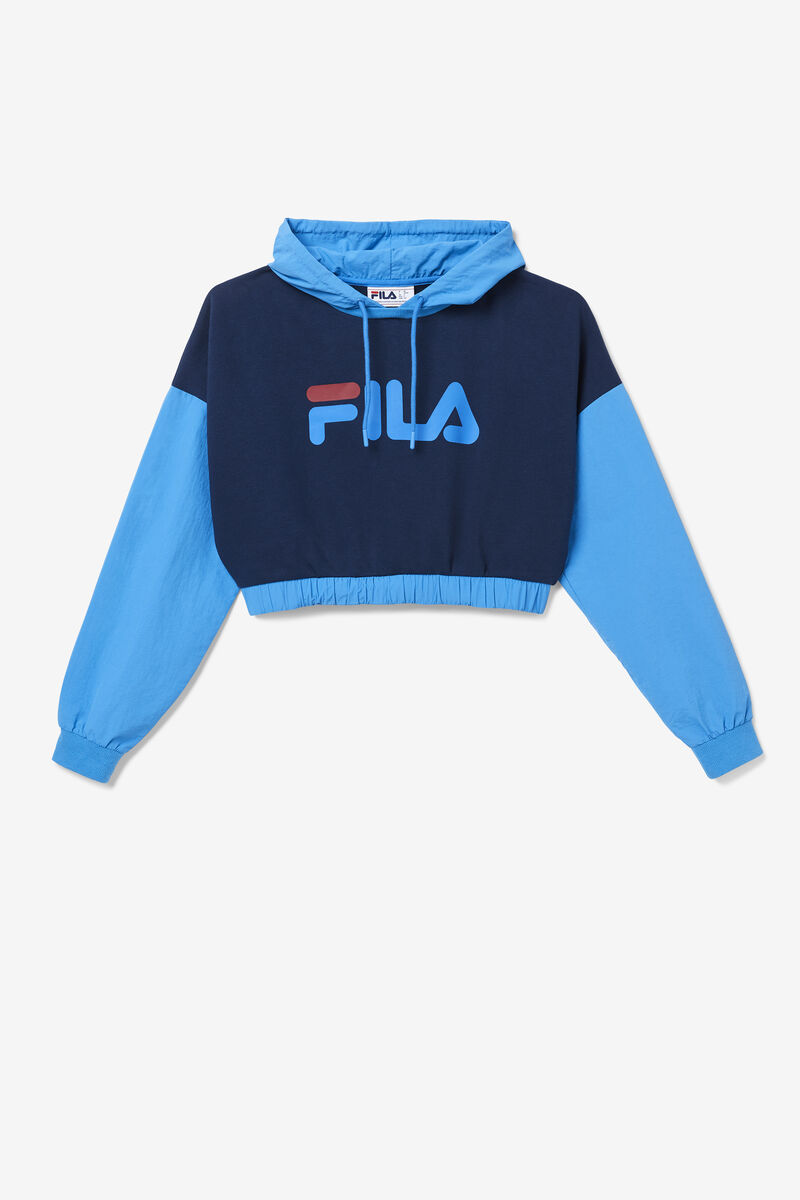 Women's Fila Saachi Hoodie Hoodies Blue / Navy / Red | Py3e386OA6C