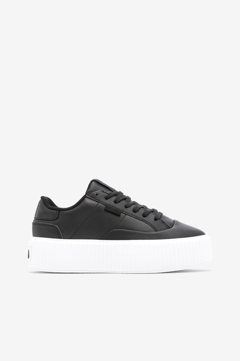 Women's Fila Sandblast Oversole Sneakers Black / Black / White | BodaHGrge7w