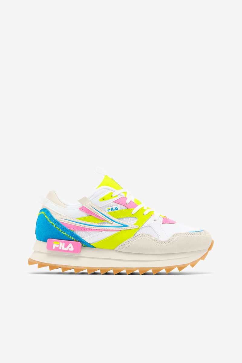 Women's Fila Sandenal Orbit Sneakers White / White / Yellow | rVydUNFTauU