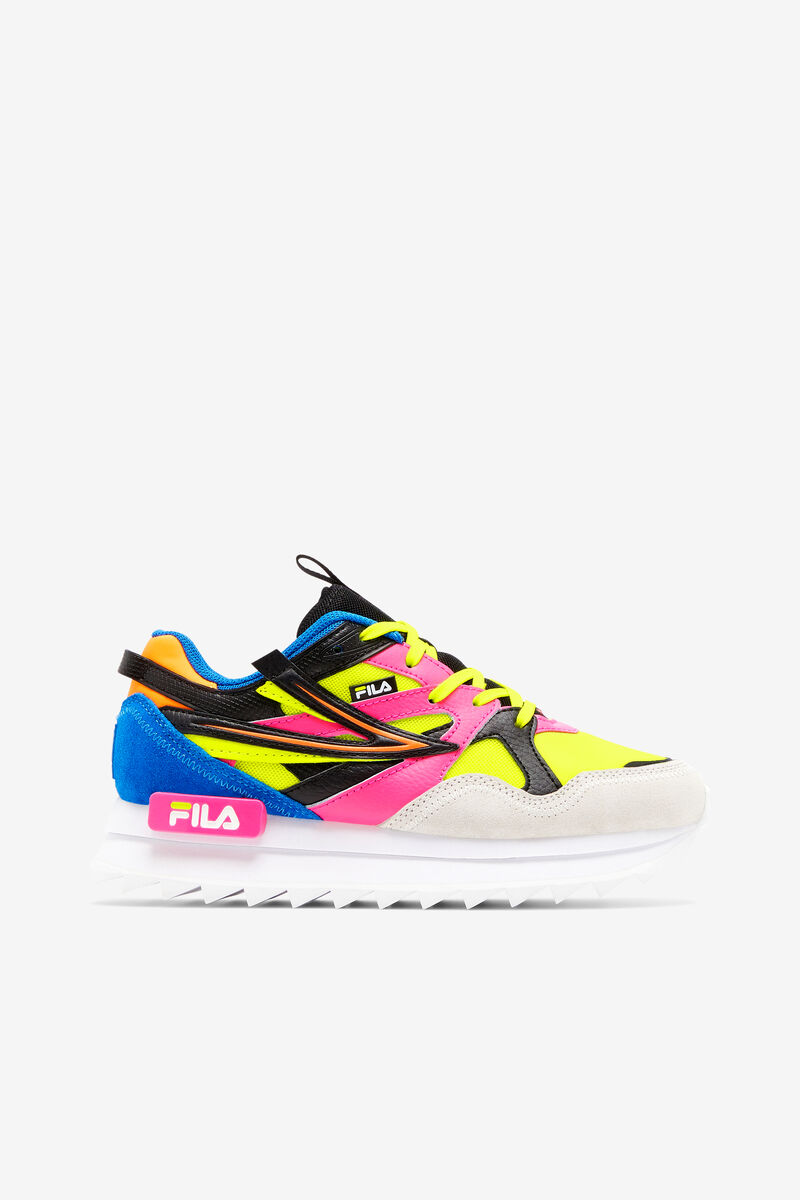 Women's Fila Sandenal Orbit Sneakers Yellow / Pink / Blue | ETvbGe7xC1W