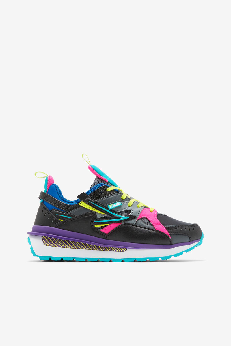 Women's Fila Sandenal Sneakers Black / Pink / Blue | TIflCYVrhCl
