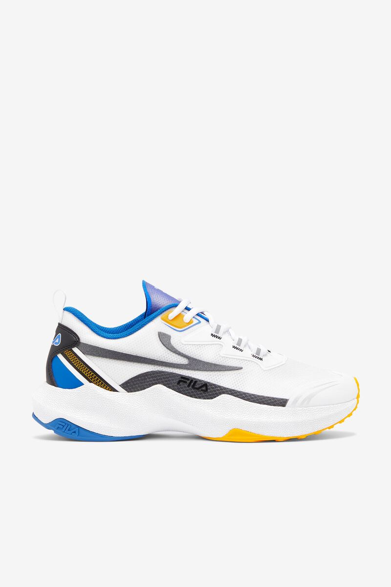 Women's Fila Tactik 3 Stimulus Sneakers White / Blue / Gold | i6qtWd7igJf