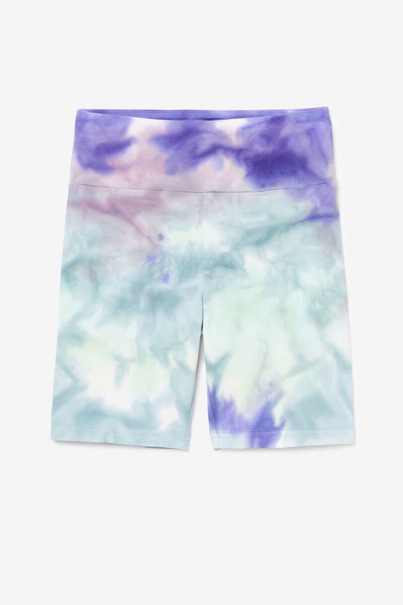 Women's Fila Taima Tie Dye Bike Short Shorts Blue | 7XWZdSESs5B