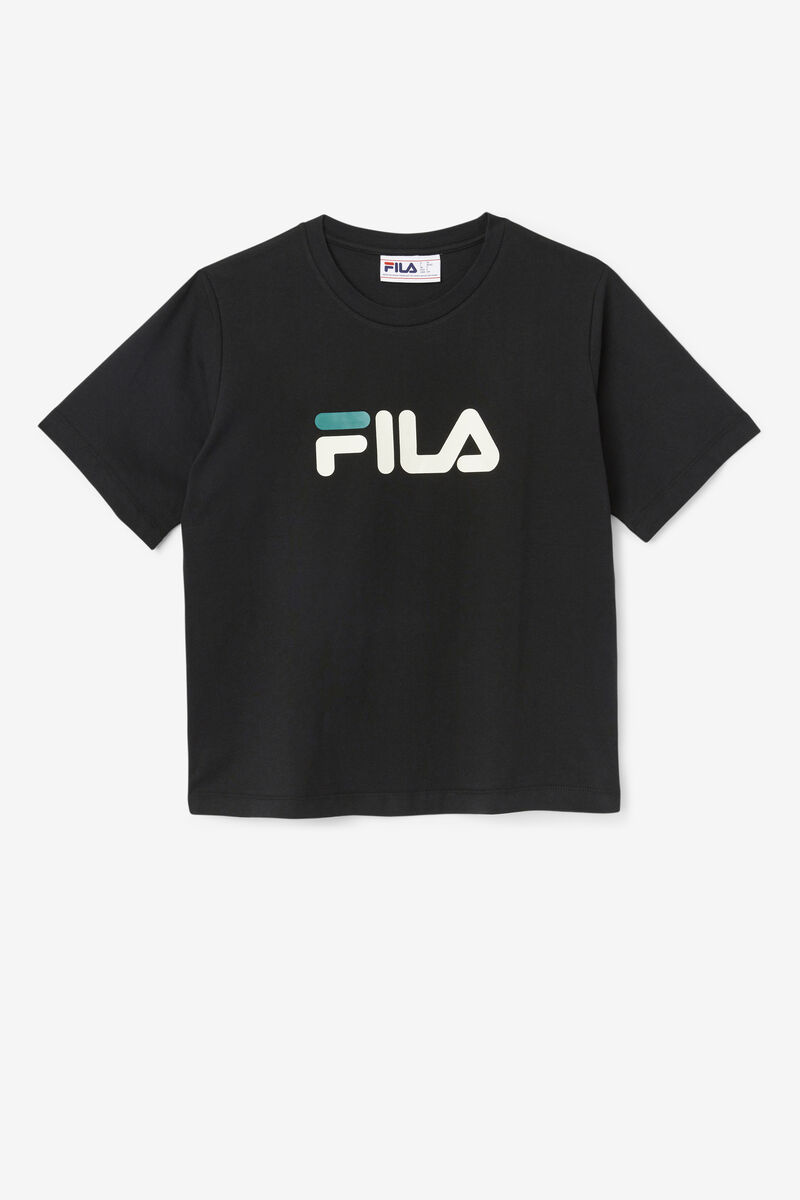Women's Fila Thea T Shirts Black | CunIpIseb1k
