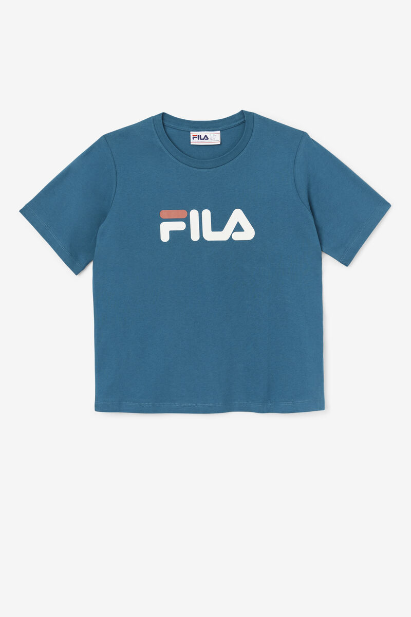 Women's Fila Thea T Shirts Blue Coral | 1bHzUucLRtZ