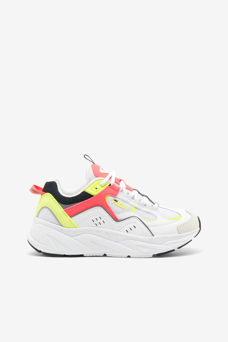 Women's Fila Trigate Plus Sneakers White / Pink / Yellow | SpA2jaFulk3