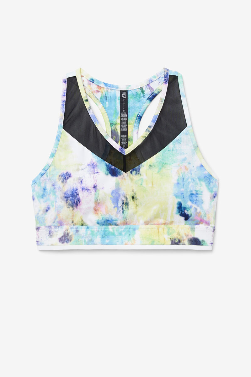 Women's Fila Uplift Racerback Bra Top Sports Bra Black / White | pUmXH51Yxyd