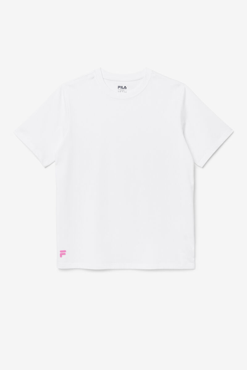 Women's Fila Vinny T Shirts White / Pink | q7XNrO9DdwP