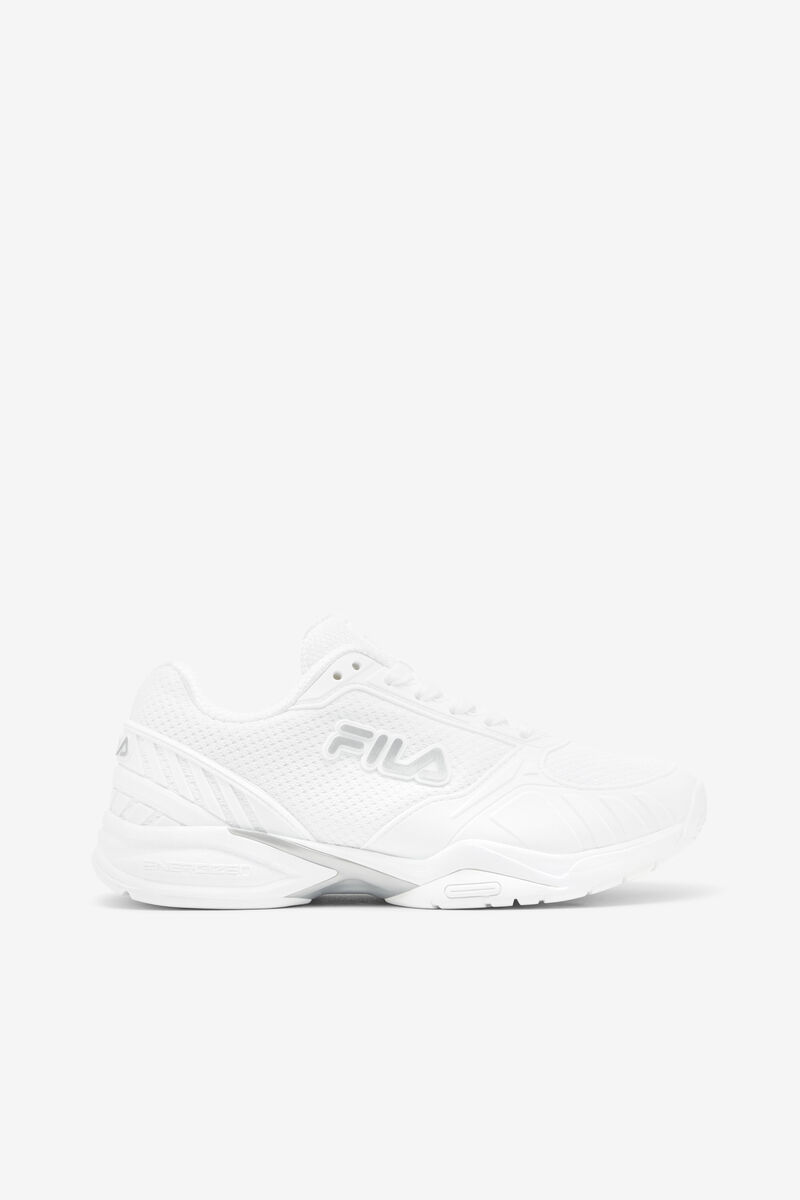 Women's Fila Volley Zone Sport Shoes White / Metal Silver / White | 3kESq4m7fZv