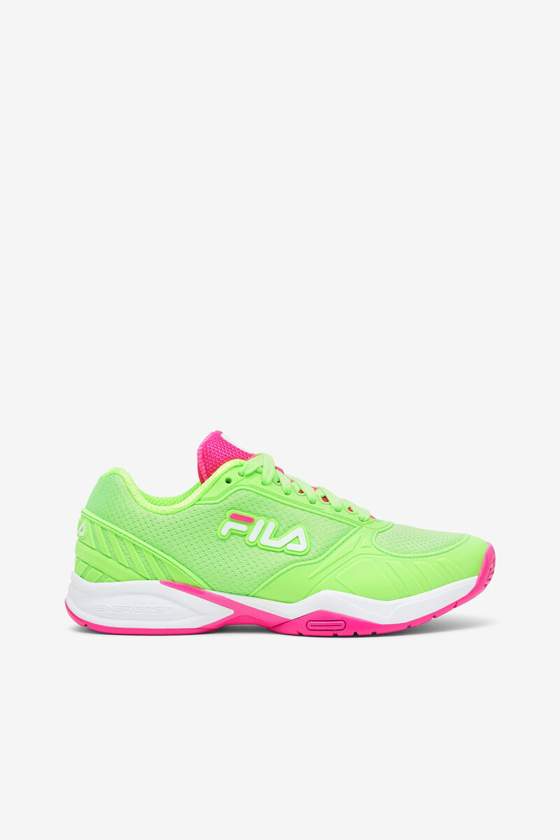 Women's Fila Wo Volley Zone Sport Shoes Green / White / Pink | qBuHsYj6nVr