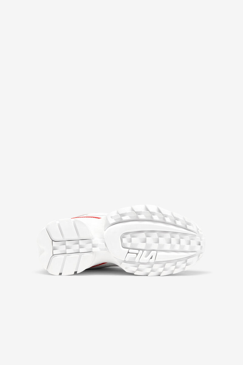 Kids' Fila Big Disruptor 2 Contrast Piping Platform Shoes White / Navy / Red | bAazF8t1aFP