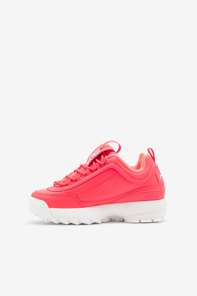 Kids' Fila Big Disruptor 2 Logo Reveal Platform Shoes Deep Pink / White | SUyGtMMtsYR