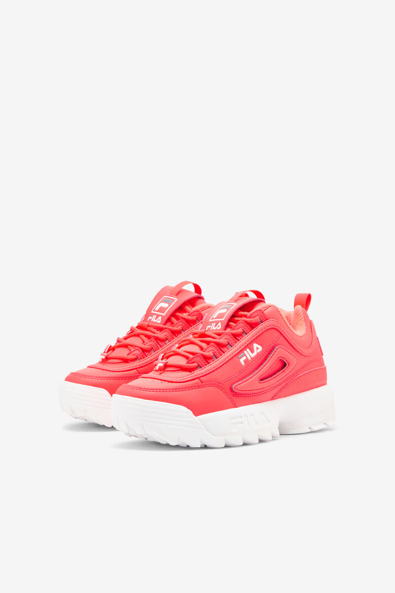 Kids' Fila Big Disruptor 2 Logo Reveal Platform Shoes Deep Pink / White | SUyGtMMtsYR