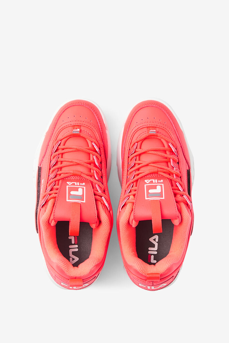 Kids' Fila Big Disruptor 2 Logo Reveal Platform Shoes Deep Pink / White | SUyGtMMtsYR