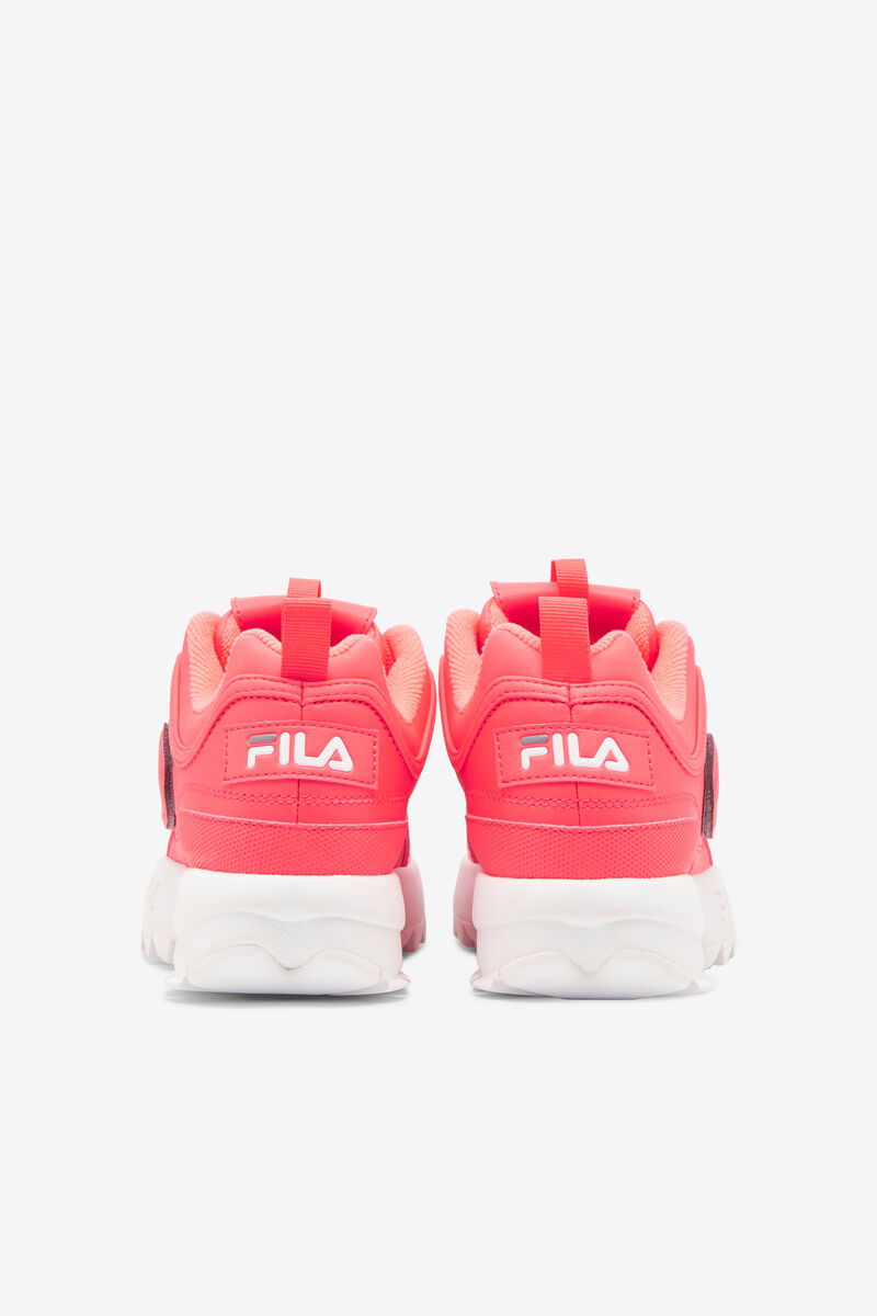 Kids' Fila Big Disruptor 2 Logo Reveal Platform Shoes Deep Pink / White | SUyGtMMtsYR