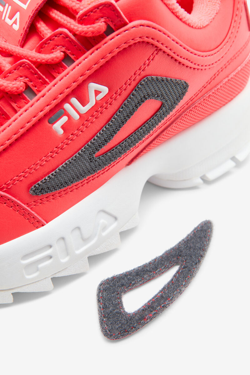 Kids' Fila Big Disruptor 2 Logo Reveal Platform Shoes Deep Pink / White | SUyGtMMtsYR