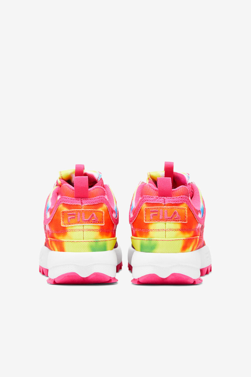 Kids' Fila Big Disruptor 2 Tie Dye Platform Shoes Multicolor / Pink / White | 78bBKA9wRms