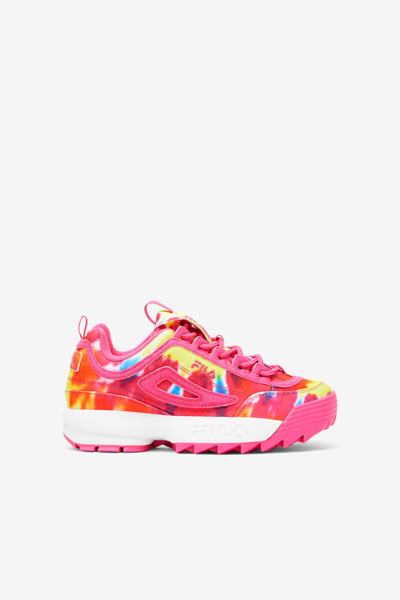 Kids\' Fila Big Disruptor 2 Tie Dye Platform Shoes Multicolor / Pink / White | 78bBKA9wRms