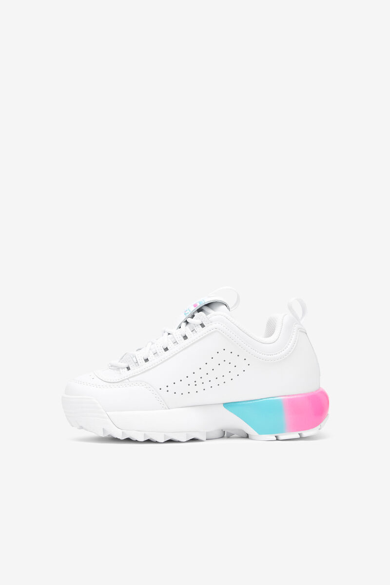 Kids' Fila Big Disruptor 2a Platform Shoes White / Pink / Blue | bAbgbQjrQ1E