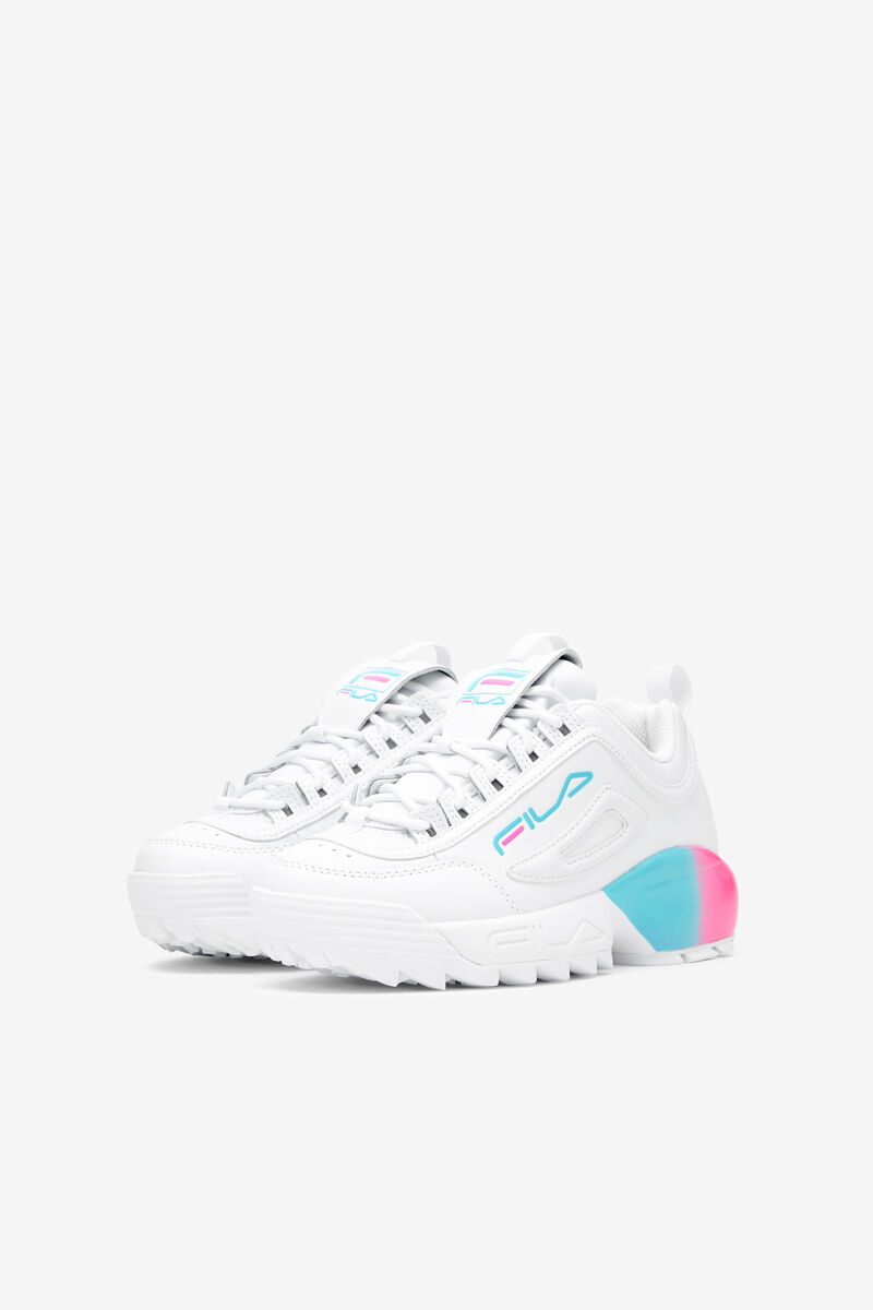 Kids' Fila Big Disruptor 2a Platform Shoes White / Pink / Blue | bAbgbQjrQ1E
