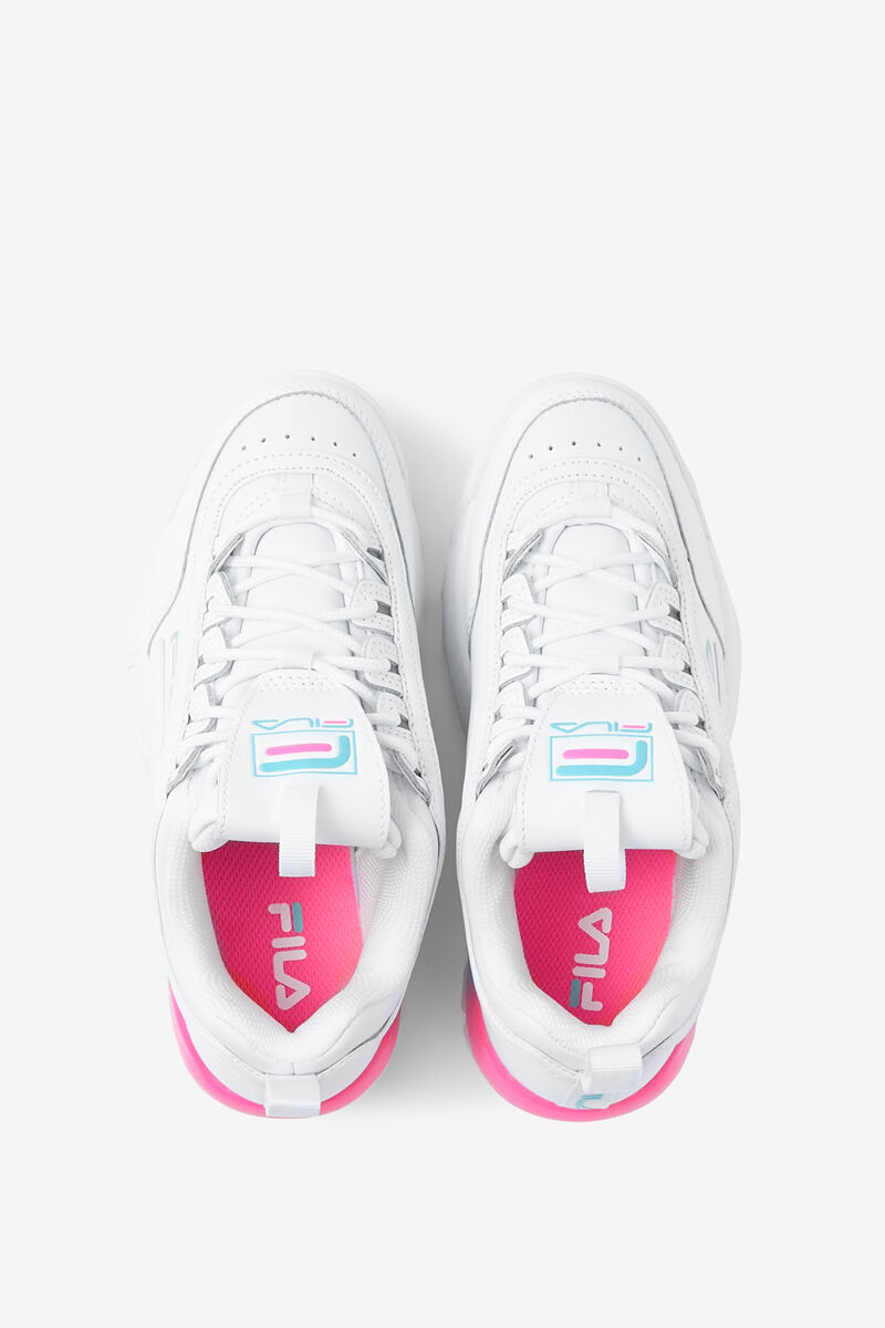 Kids' Fila Big Disruptor 2a Platform Shoes White / Pink / Blue | bAbgbQjrQ1E
