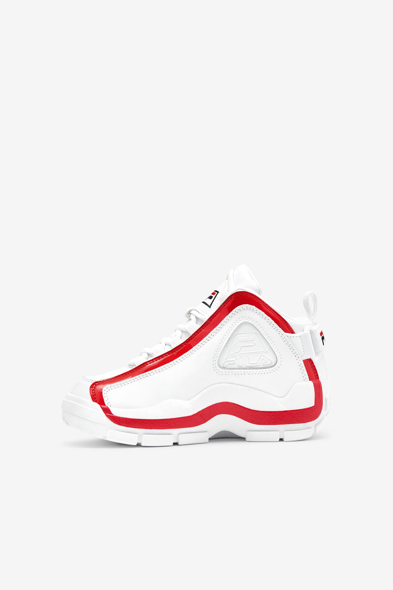 Kids' Fila Big Grant Hill 2 Basketball Shoes White / Red / Black | 1IRoZ3uyjoj