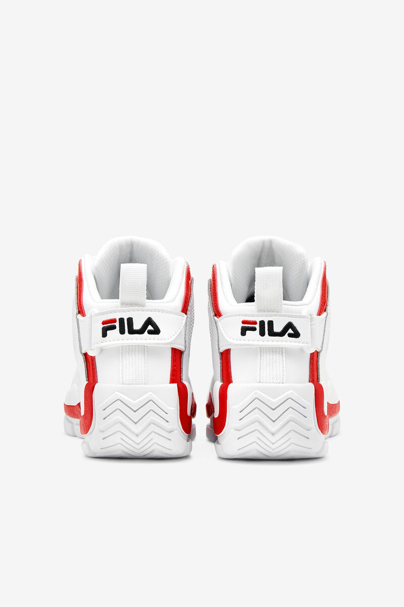 Kids' Fila Big Grant Hill 2 Basketball Shoes White / Red / Black | 1IRoZ3uyjoj