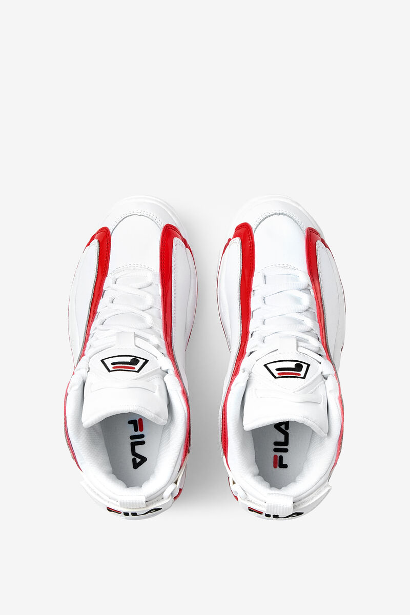 Kids' Fila Big Grant Hill 2 Basketball Shoes White / Red / Black | 1IRoZ3uyjoj