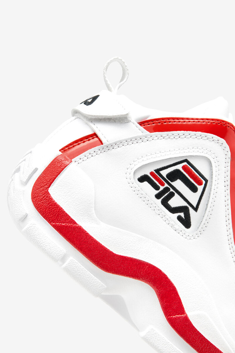 Kids' Fila Big Grant Hill 2 Basketball Shoes White / Red / Black | 1IRoZ3uyjoj