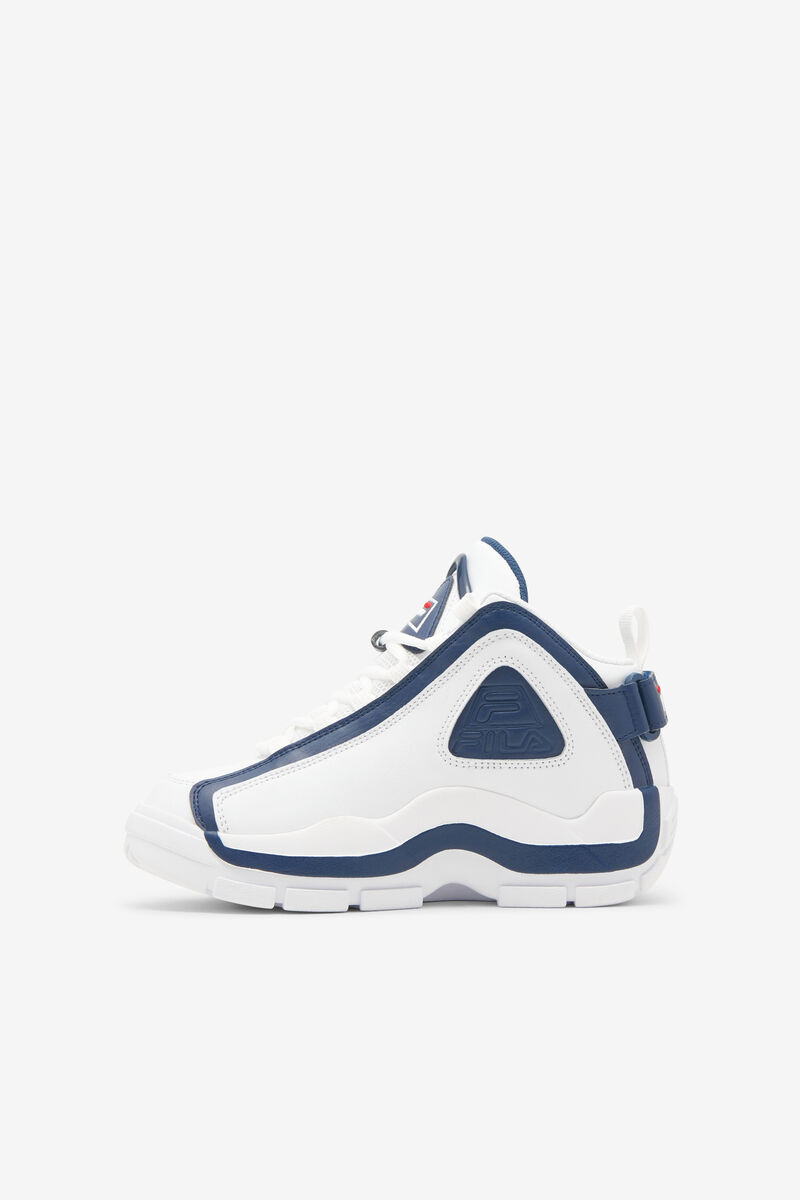 Kids' Fila Big Grant Hill 2 Basketball Shoes White / Navy / Red | leNfj1Uamsa