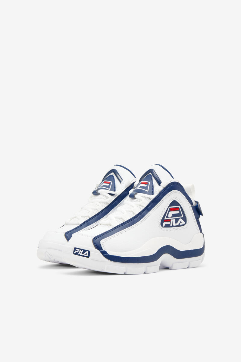 Kids' Fila Big Grant Hill 2 Basketball Shoes White / Navy / Red | leNfj1Uamsa