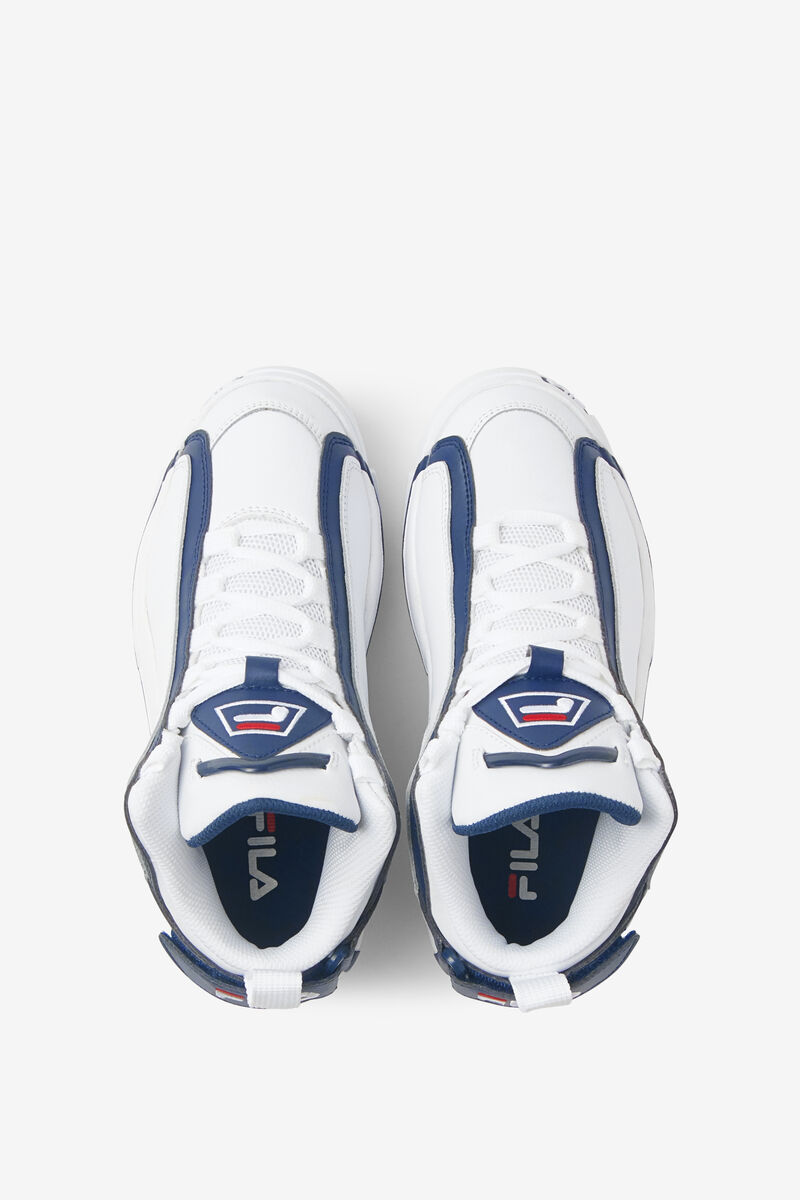 Kids' Fila Big Grant Hill 2 Basketball Shoes White / Navy / Red | leNfj1Uamsa
