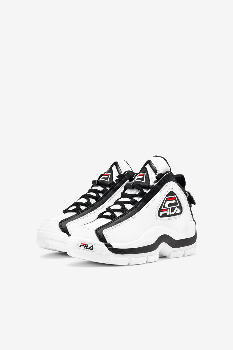 Kids' Fila Big Grant Hill 2 Basketball Shoes White / Black / Red | odpDUkMqKfF