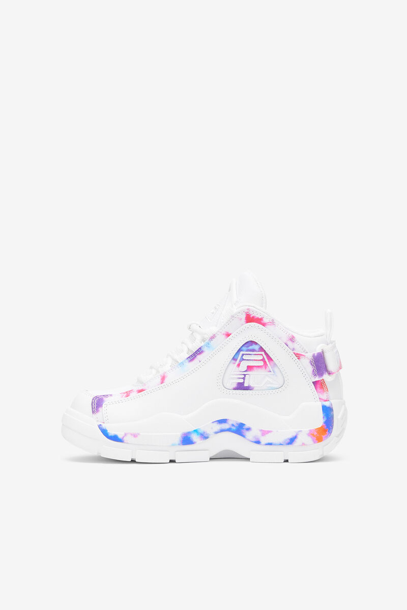Kids' Fila Big Grant Hill 2 Tie Dye Basketball Shoes White / White | sexUKhpGyLe