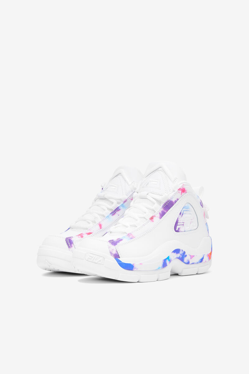 Kids' Fila Big Grant Hill 2 Tie Dye Basketball Shoes White / White | sexUKhpGyLe