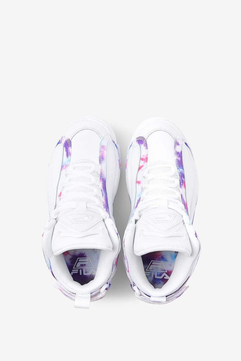 Kids' Fila Big Grant Hill 2 Tie Dye Basketball Shoes White / White | sexUKhpGyLe