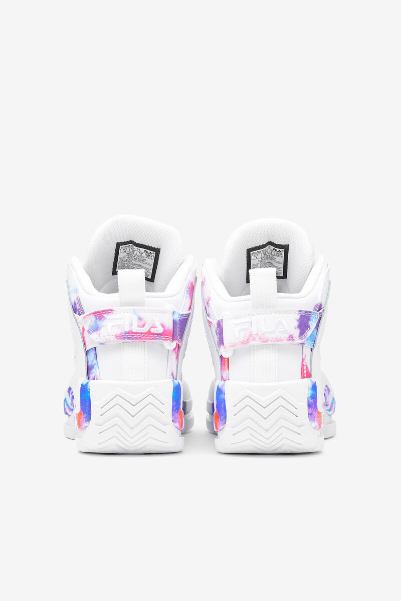 Kids' Fila Big Grant Hill 2 Tie Dye Basketball Shoes White / White | sexUKhpGyLe