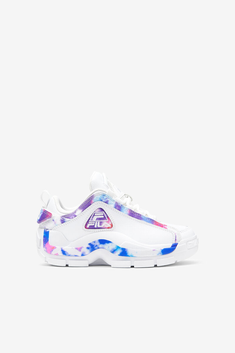 Kids\' Fila Big Grant Hill 2 Tie Dye Low Basketball Shoes White / White | 6sACIvnOCCH