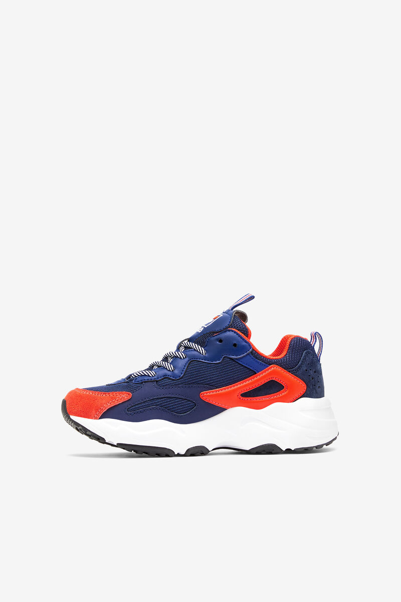Kids' Fila Big Kids’ Ray Tracer Walking Shoes Navy / Blue / Red | 9SCnVwPZ2Oc