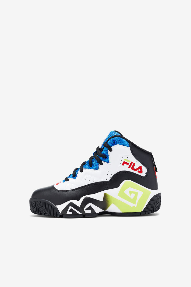 Kids' Fila Big Mb Basketball Shoes White / Black / Blue | 29JxgrPL6Ce