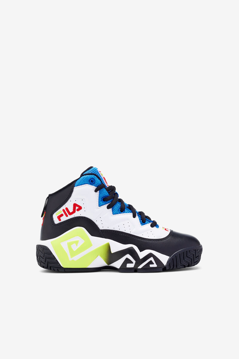 Kids\' Fila Big Mb Basketball Shoes White / Black / Blue | 29JxgrPL6Ce