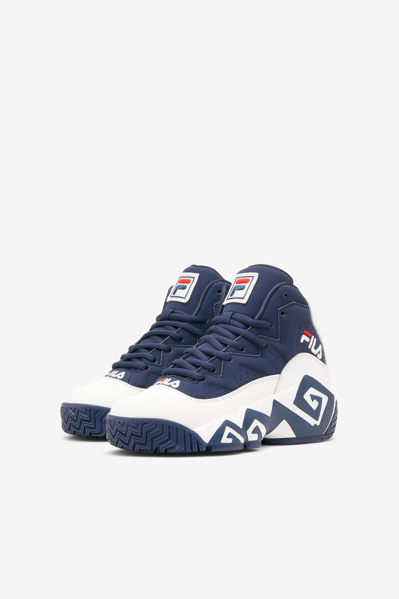 Kids' Fila Big Mb Basketball Shoes White / Navy / Red | rulGZBu9cRk